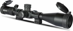 Monstrum Hornet 6-24x50 FFP Rifle Scope | Includes Zero Stop, Scope Level, and Detachable Sunshade