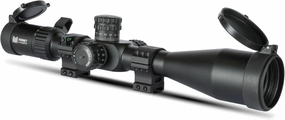 Monstrum Hornet 6-24x50 FFP Rifle Scope | Includes Zero Stop, Scope Level, and Detachable Sunshade