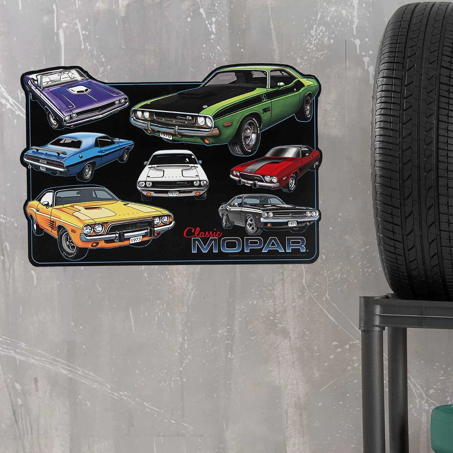 Mopar Collage Metal Sign - Large Classic Mopar Sign for Garage or Man Cave