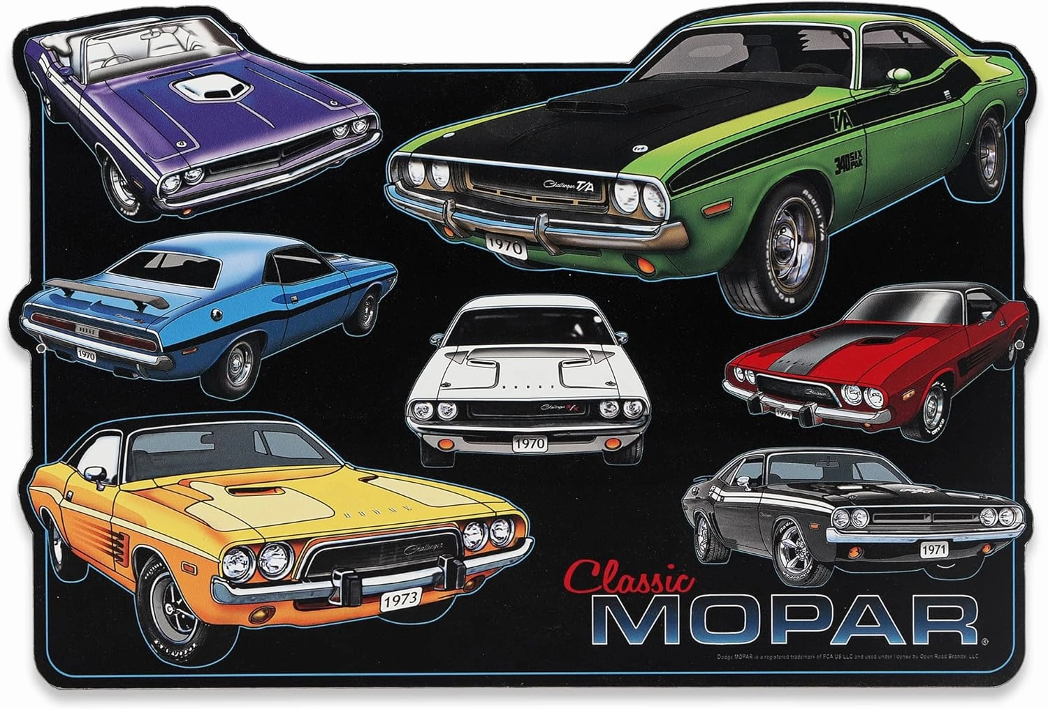 Mopar Collage Metal Sign - Large Classic Mopar Sign for Garage or Man Cave