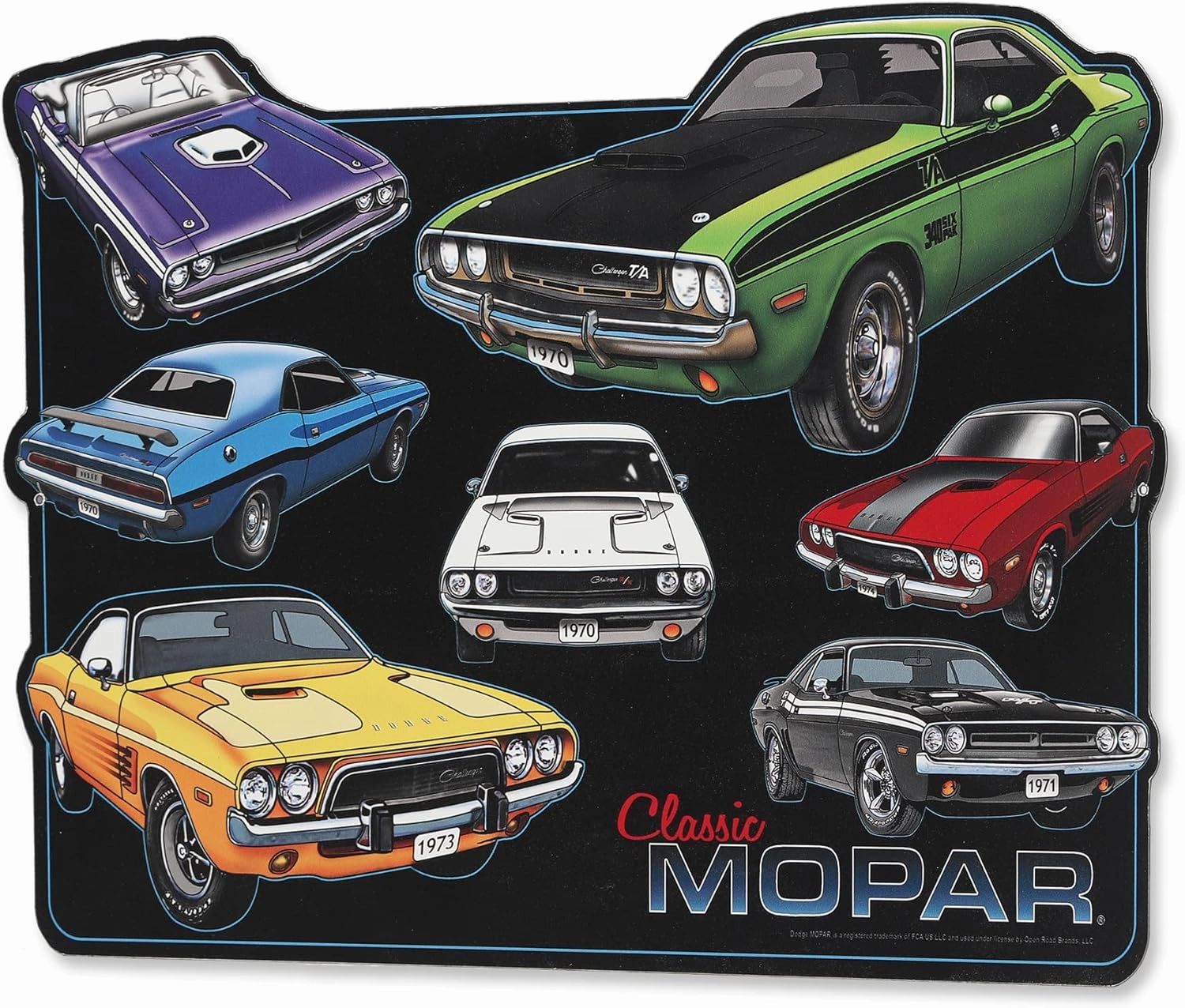 Mopar Collage Metal Sign - Large Classic Mopar Sign for Garage or Man Cave