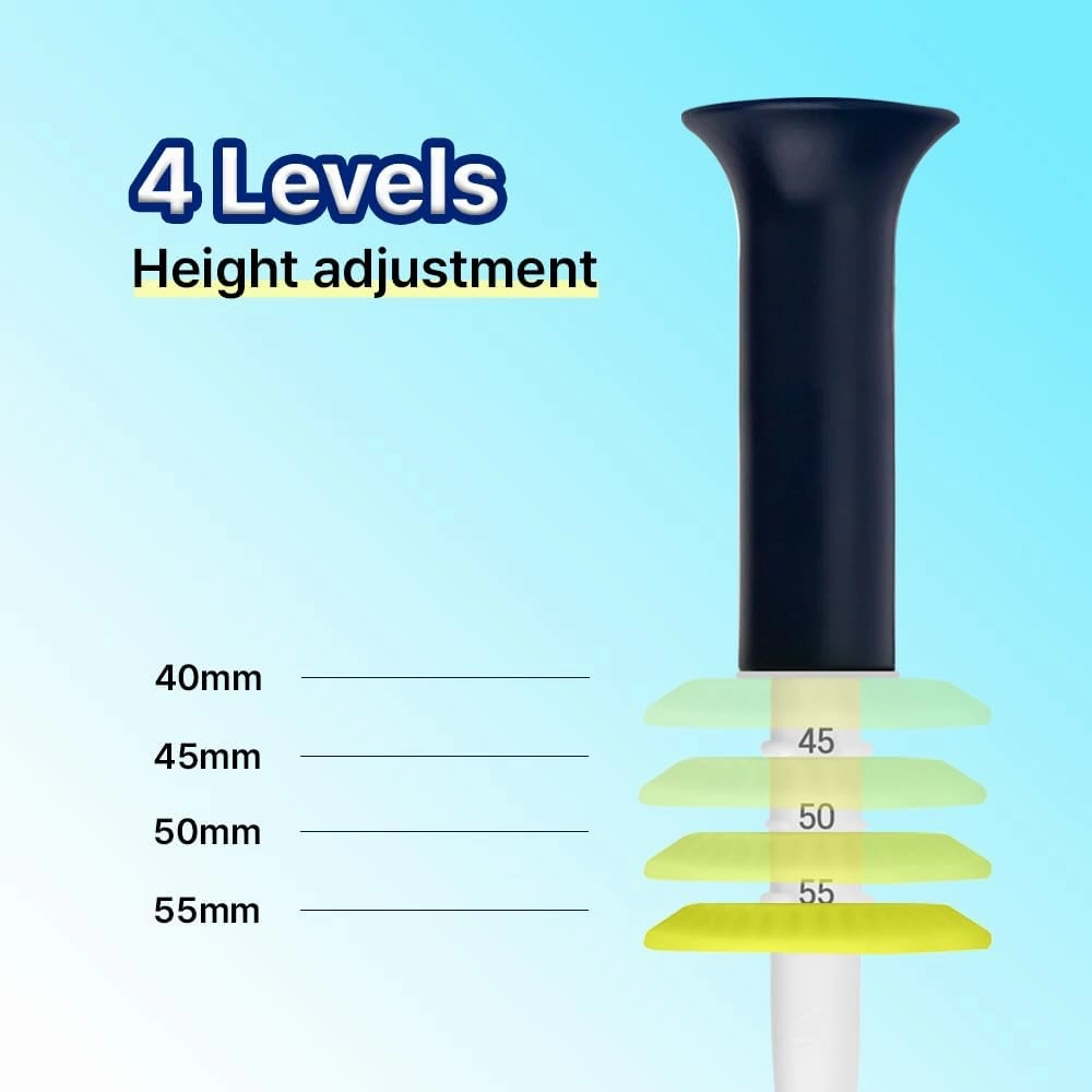 Motex Pioneer Design Height Adjustable Golf Tees, Made of PE and PVC Materials | 40, 45, 50, 55mm Height Available - 3pcs (PID-GT-02A, PID-GT-02B)