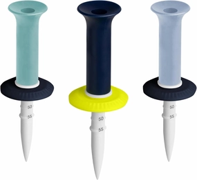 Motex Pioneer Design Height Adjustable Golf Tees, Made of PE and PVC Materials | 40, 45, 50, 55mm Height Available - 3pcs (PID-GT-02A, PID-GT-02B)