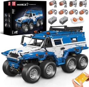 Mould King 13089 Off-Road Pickup Trucks Building Kits, MOC Shaman 8x8 Off-Road Car Sets Model with Motor/APP Remote Control, Gift for Kids Age 8 /Adult Enthusiasts (3062  Pieces)