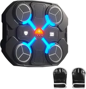 Music Boxing Machine for Kids: 6 7 8 9 10 Years Old Child Electronic Punching Pad with Gloves - Smart Bluetooth Wall Mounted Boxing Target - Boys Girls Home Office Gifts