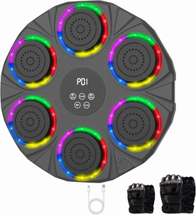 Music Boxing Machine Wall Mounted Smart Bluetooth Boxing Equipment for Boxing Enthusiasts（2 Pairs of Gloves）