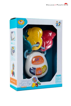 Musical Car Medal Toy Set for Kids – 4 Pieces with Colorful Keys, Lights & Sound (Multi-Color)