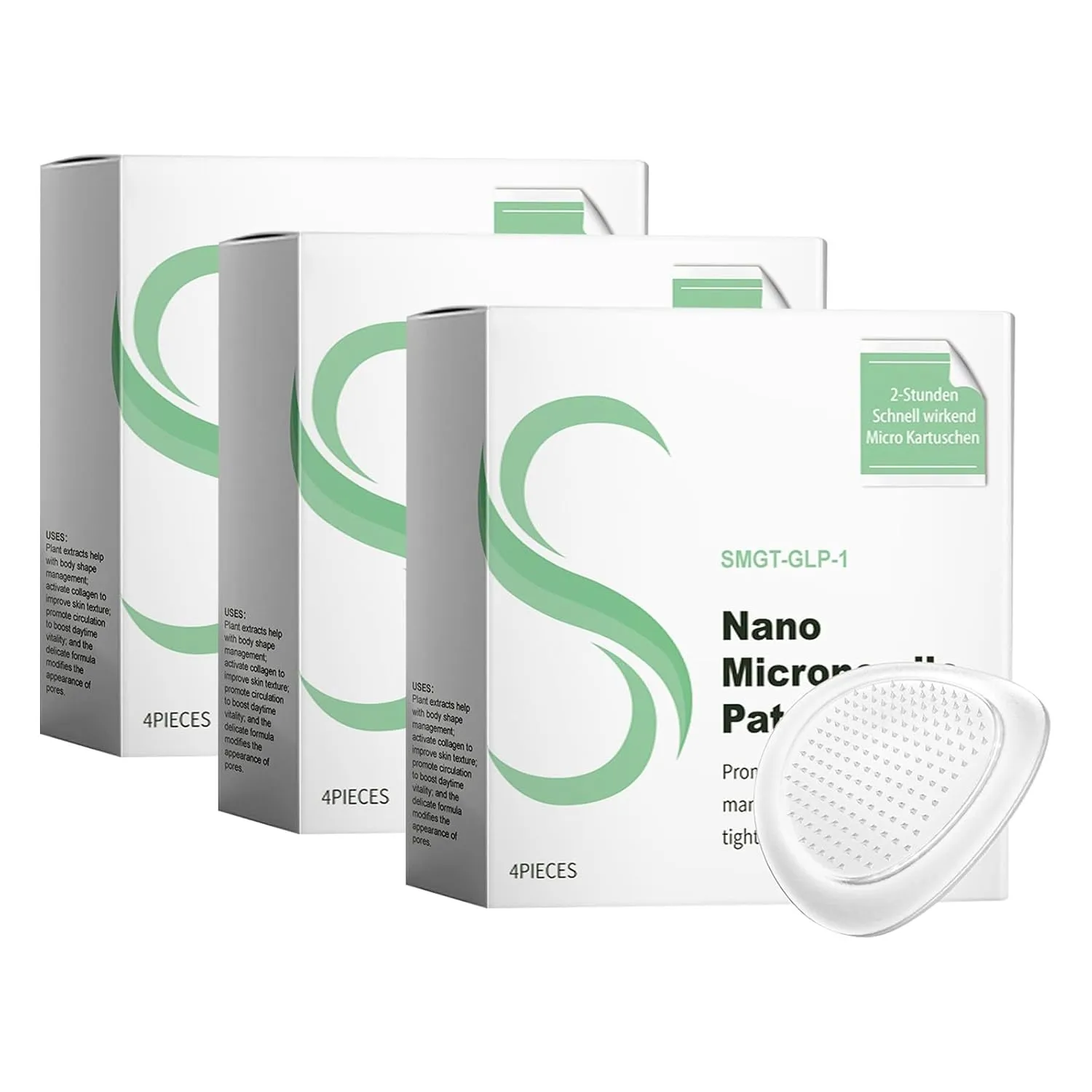 Nano Patch, Firming Skin and Body Shaping Care Patch, Natural Ingredients, Mild, Safe & Effective Body Care Pat-ch (3 boxes)