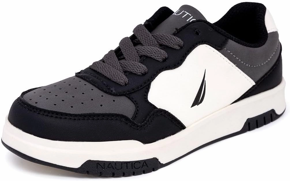 Nautica Boys Low-Top Sneakers, Basketball Tennis Shoes for Kids, Outdoor School Running Shoes - Sizes for Big Kid/Little Kid