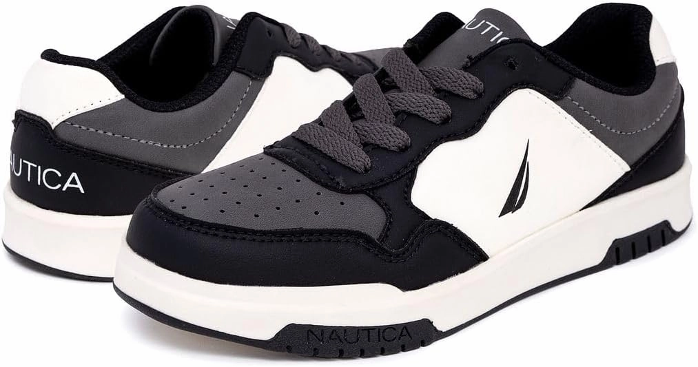 Nautica Boys Low-Top Sneakers, Basketball Tennis Shoes for Kids, Outdoor School Running Shoes - Sizes for Big Kid/Little Kid