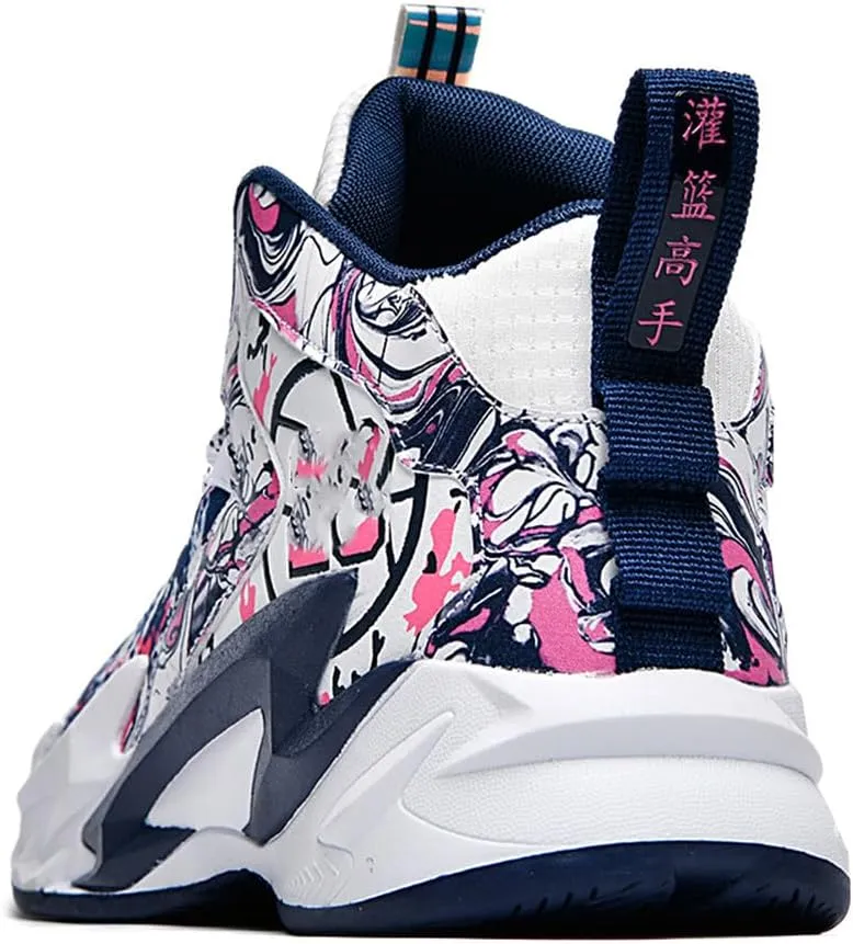 NCNDB Unisex Fashion Basketball Shoes High Top Anti Slip Sneakers Breathable Running Sports Shoes