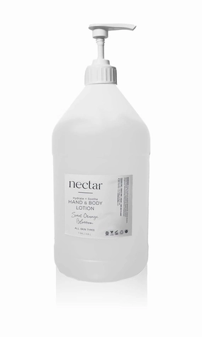 Nectar Body Lotion | 1 Gallon, 3.8L | Sweet Orange Blossom Refill Bottle With Pump, Hotel Amenities, Airbnb Rentals, Suitable for All Skin Types - 1 Gallon Pack