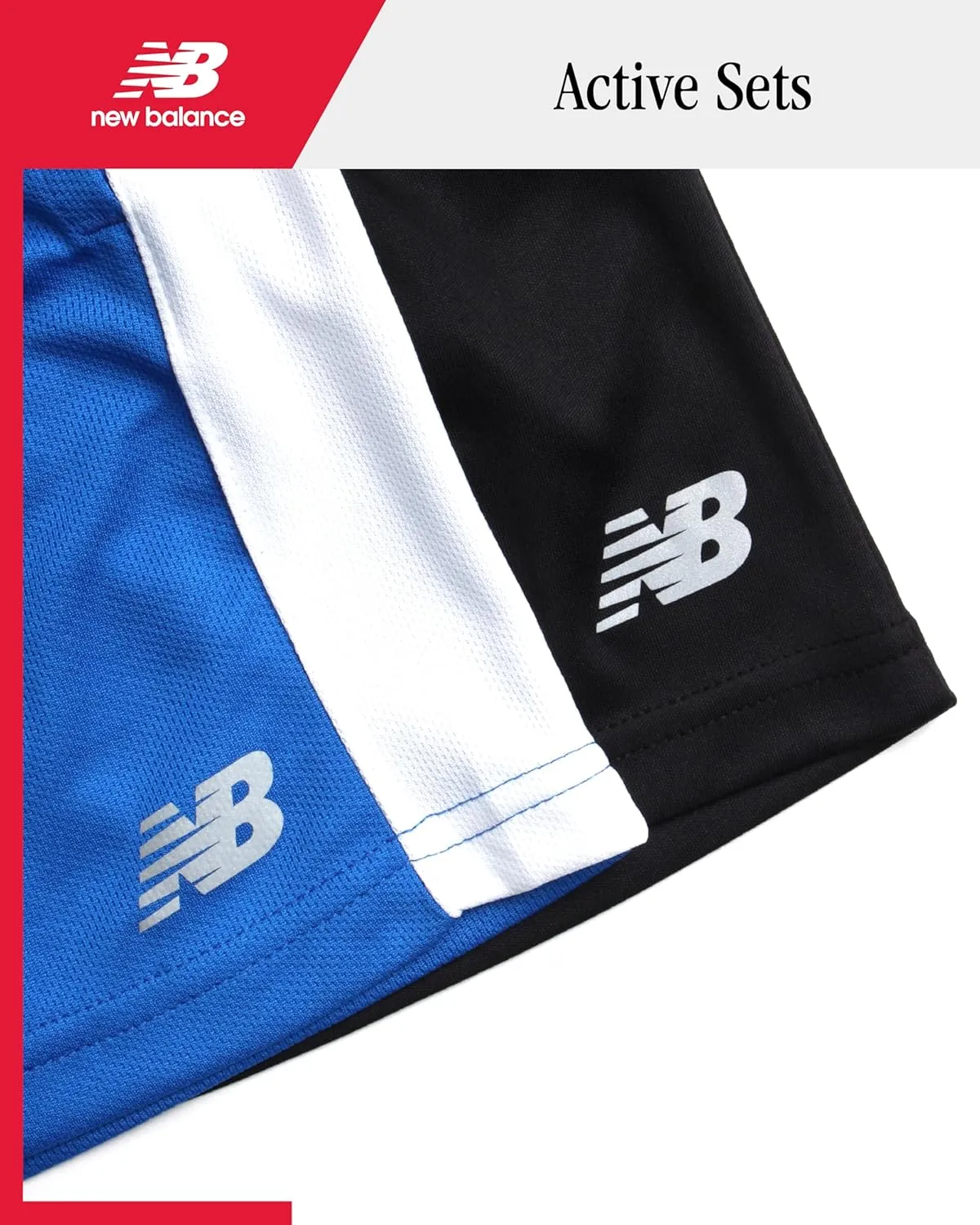 New Balance Boys Athletic Shorts - 4 Pack Moisture-Wicking Performance Mesh Shorts for Boys for Running and Sports (4-20)