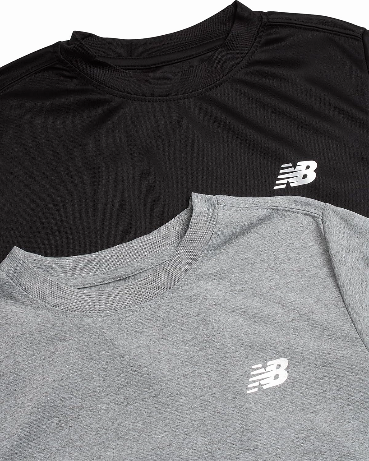 New Balance Boys' Active T-Shirts - 4 Pack Short Sleeve Crew Neck Athletic Performance Dry Fit Shirts for Boys (Sizes: 4-20)