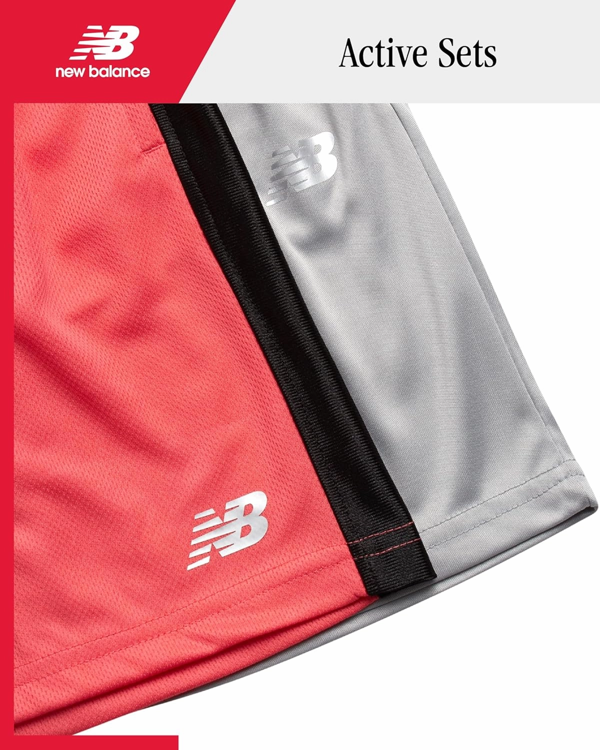 New Balance Boys Athletic Shorts - 4 Pack Moisture-Wicking Performance Mesh Shorts for Boys for Running and Sports (4-20)