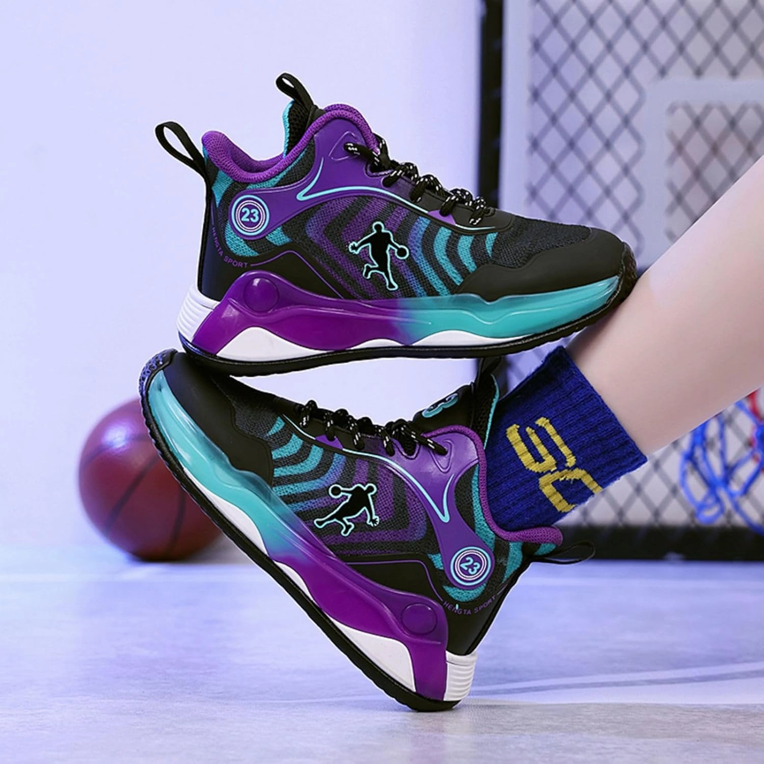 New Children's Non Slip Sports Basketball Shoes