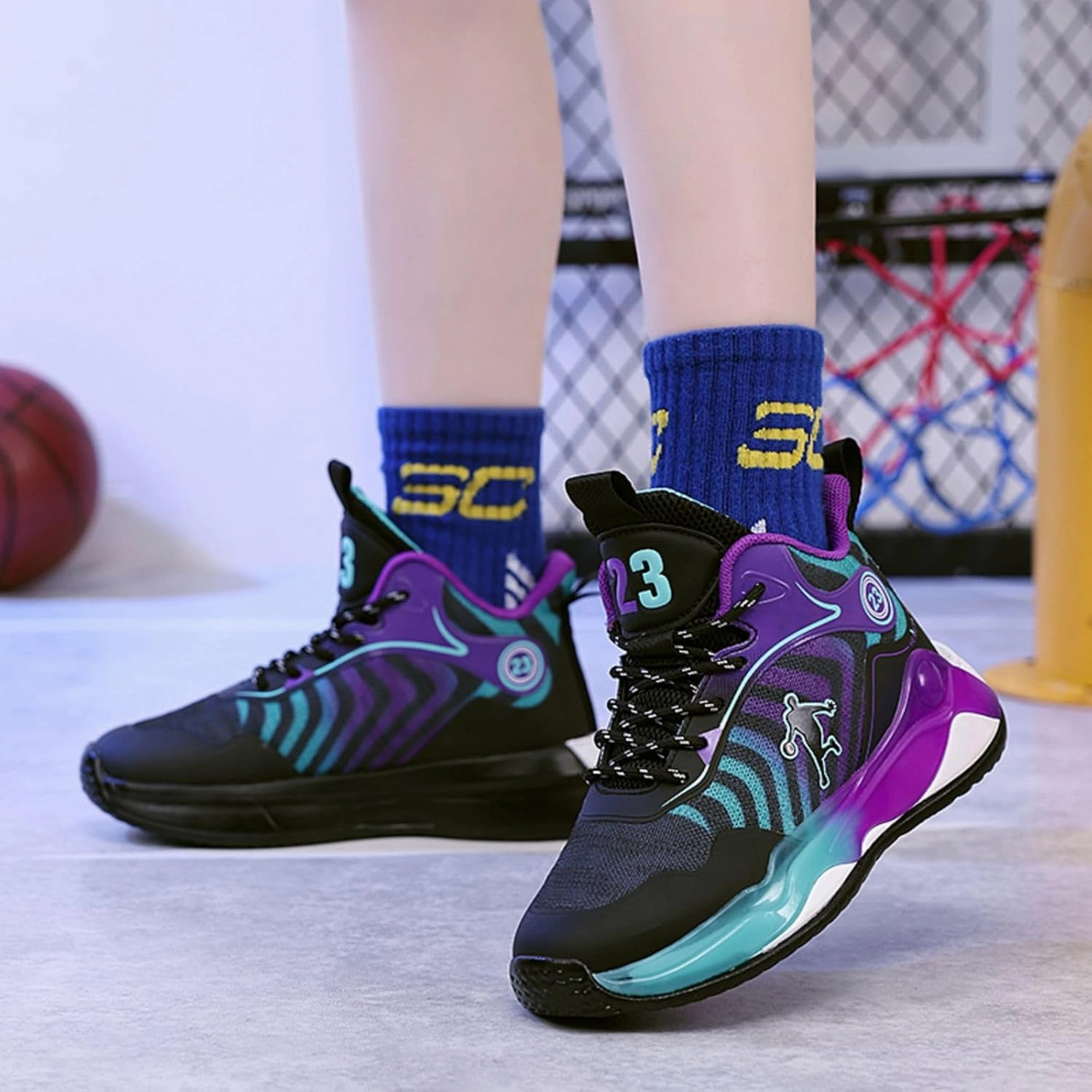 New Children's Non Slip Sports Basketball Shoes