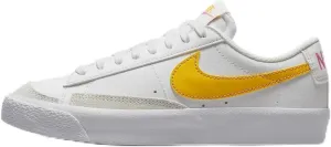 Nike Blazer Low '77 Big Kids' Shoes (DA4074-123, Summit White/Pinksicle/University Gold) Size 4.5