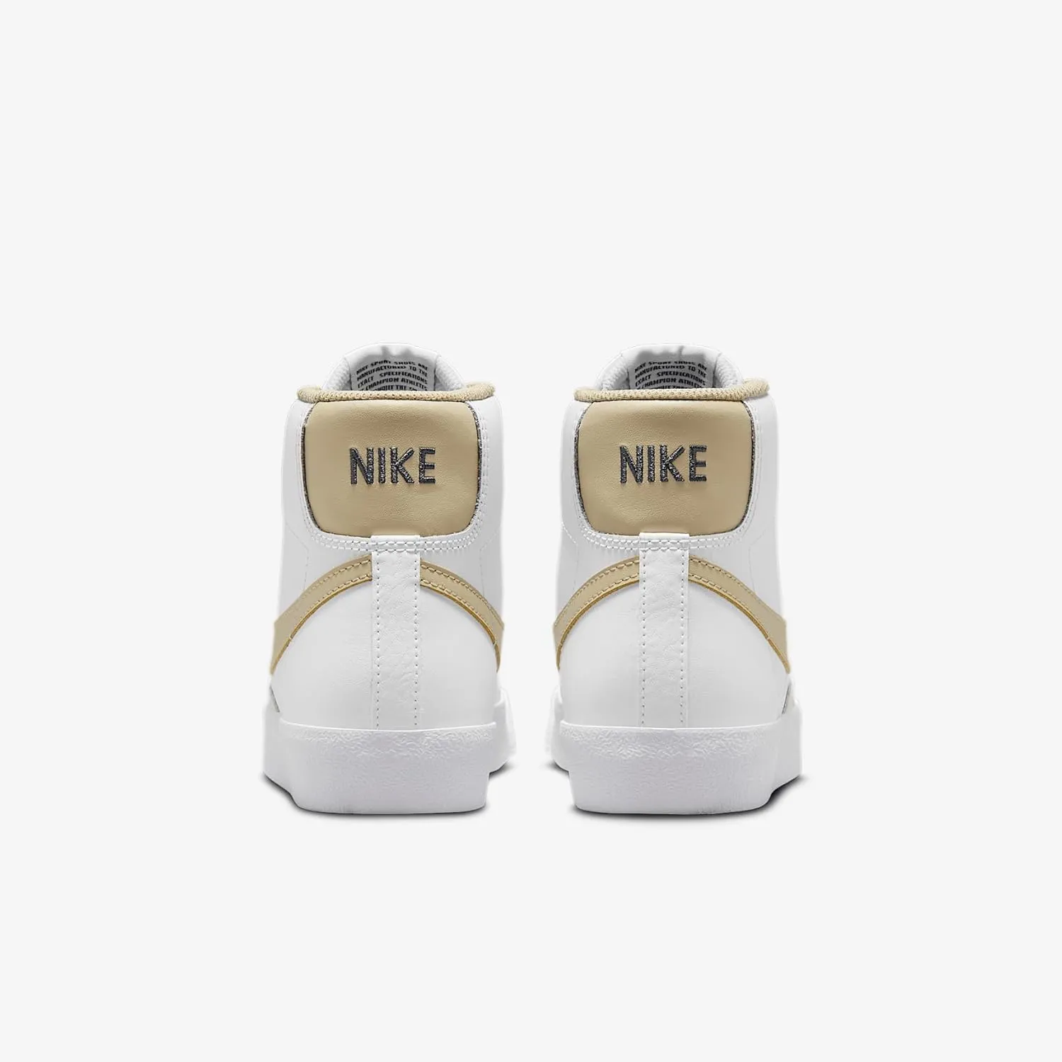 Nike Blazer Mid '77 Big Kids' Shoes (DA4086-127, White/Thunder Blue/Desert Khaki)