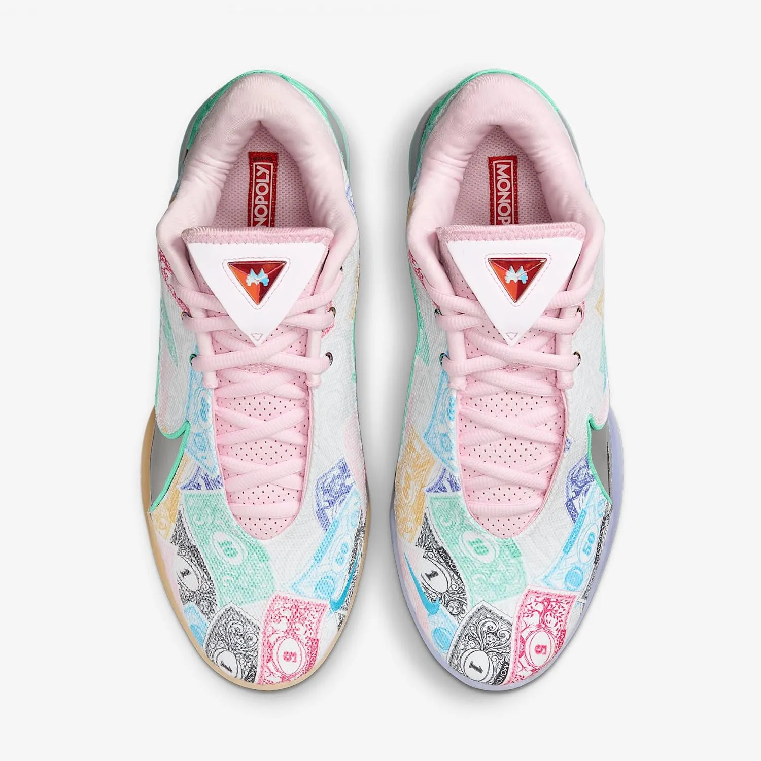 Nike Lebron XXII Currency Basketball Shoes (FZ1097-100, White/Green Glow/Pink Foam/Baltic Blue)