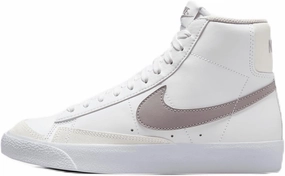 Nike Blazer Mid '77 Big Kids' Shoes (DA4086-121, White/Phantom/Light Violet Ore) Size 4.5