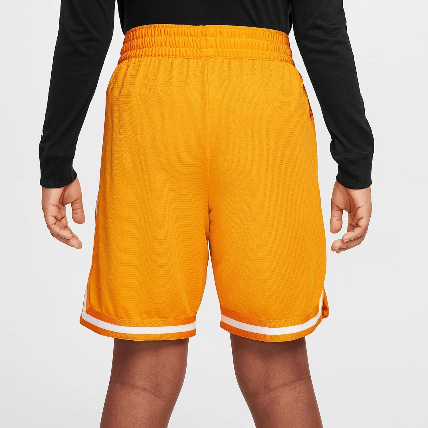 Nike Dri-FIT DNA Big Kids' (Boys') Basketball Shorts (FJ6802-822, Orange Peel/White)