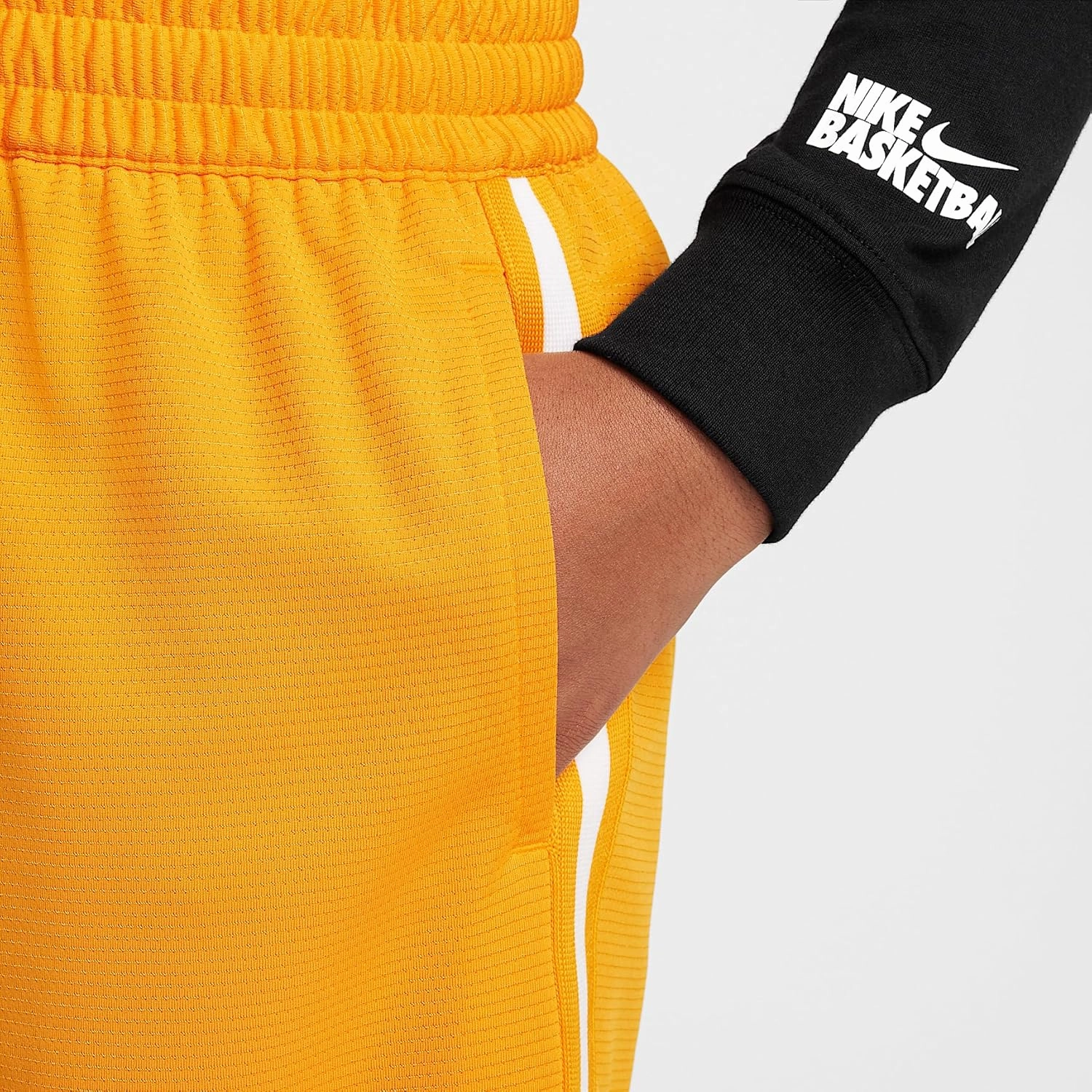 Nike Dri-FIT DNA Big Kids' (Boys') Basketball Shorts (FJ6802-822, Orange Peel/White)