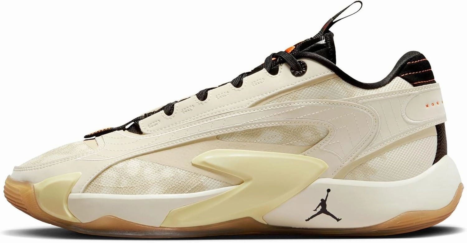 NIKE Jordan Luka 2 Men's Basketball Shoes (DX8733-100, Coconut Milk/Fossil/Lemon Drop/Black) Size 10.5