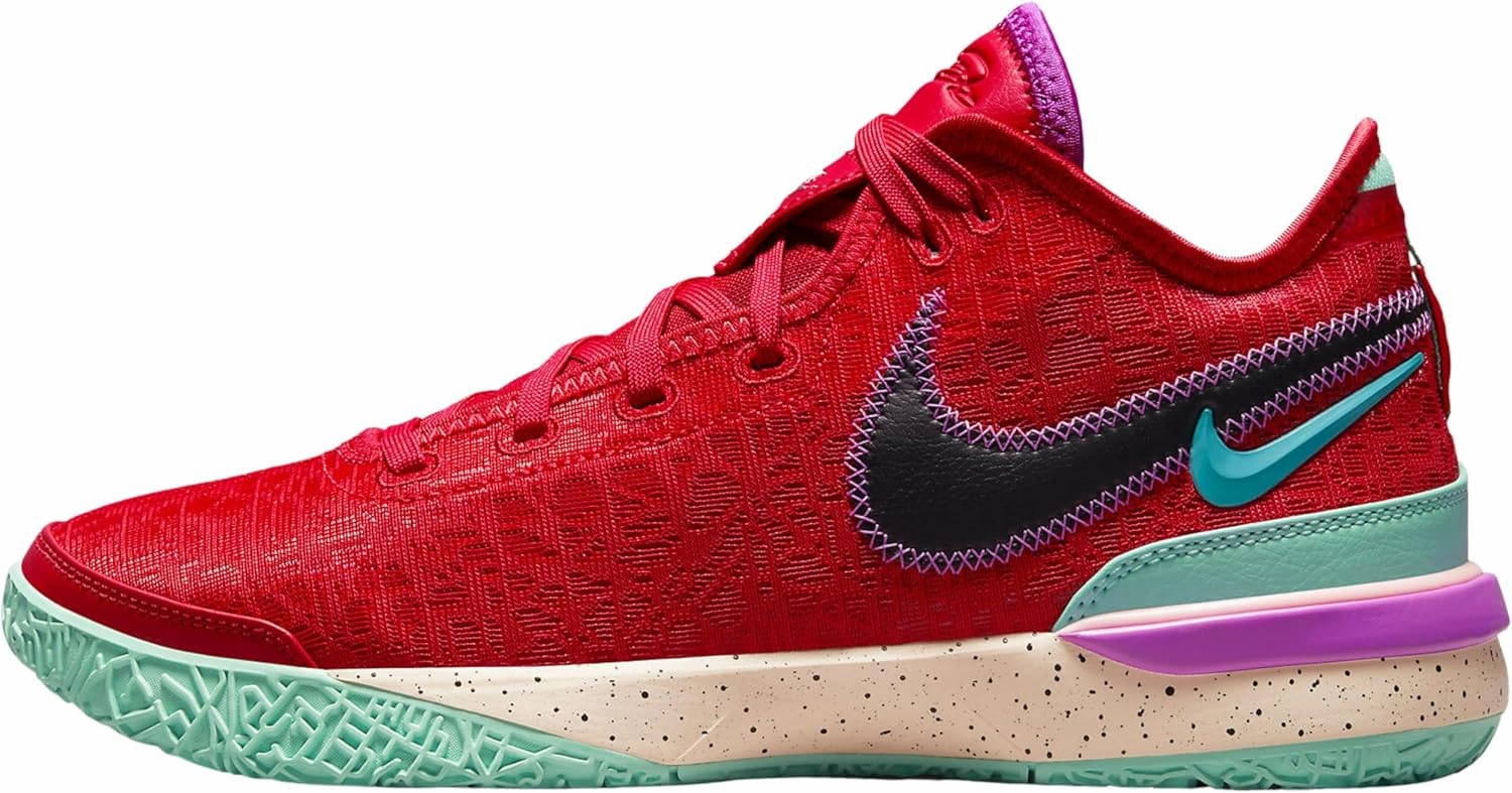 NIKE Lebron NXXT Gen Basketball Shoes (DR8784-600, Track Red/Teal Nebula/Emerald Rise/Black) Size 13