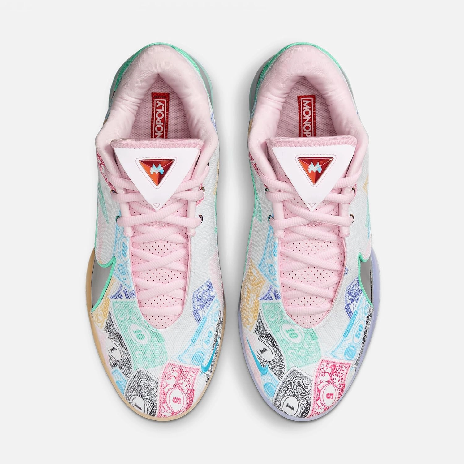 Nike Lebron XXII Currency Basketball Shoes (FZ1097-100, White/Green Glow/Pink Foam/Baltic Blue)