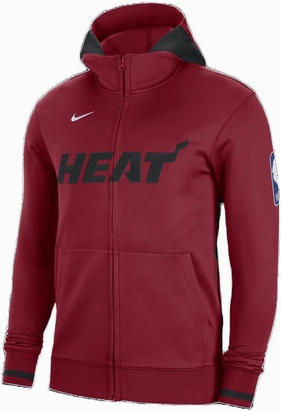 Nike MEN'S MIAMI HEAT ON-COURT SHOWTIME HOODIE, RED, 2XL-TALL