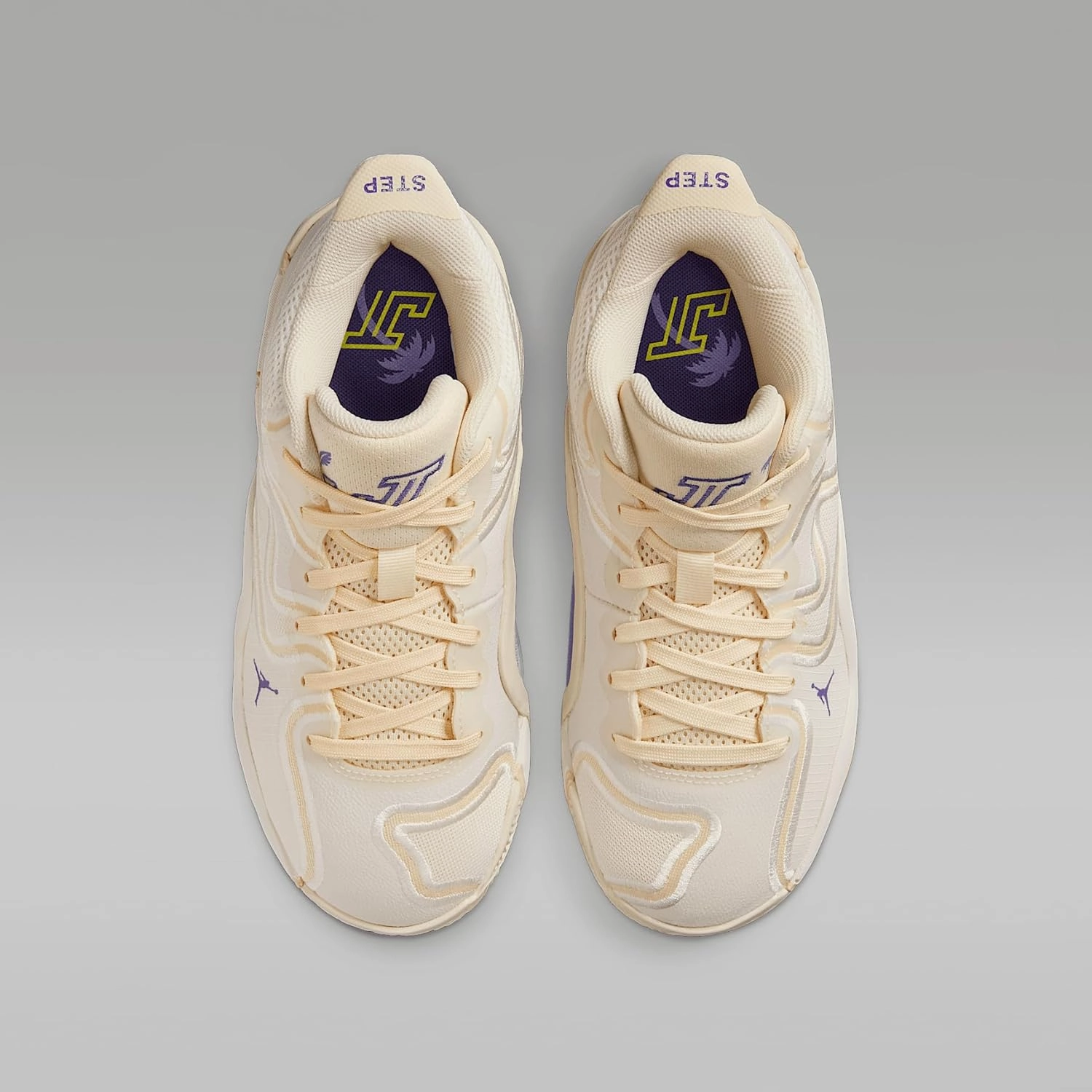 Nike Tatum 3 Big Kids' Basketball Shoes (HV5893-100, Sail/Muslin/Pale Ivory/Dark Iris)