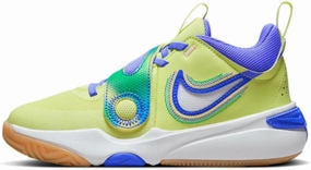 Nike Team Hustle D 11 Big Kids' Basketball Shoes (FN6676-300, Luminous Green/Medium Soft Pink/Stadium Green) Size 6