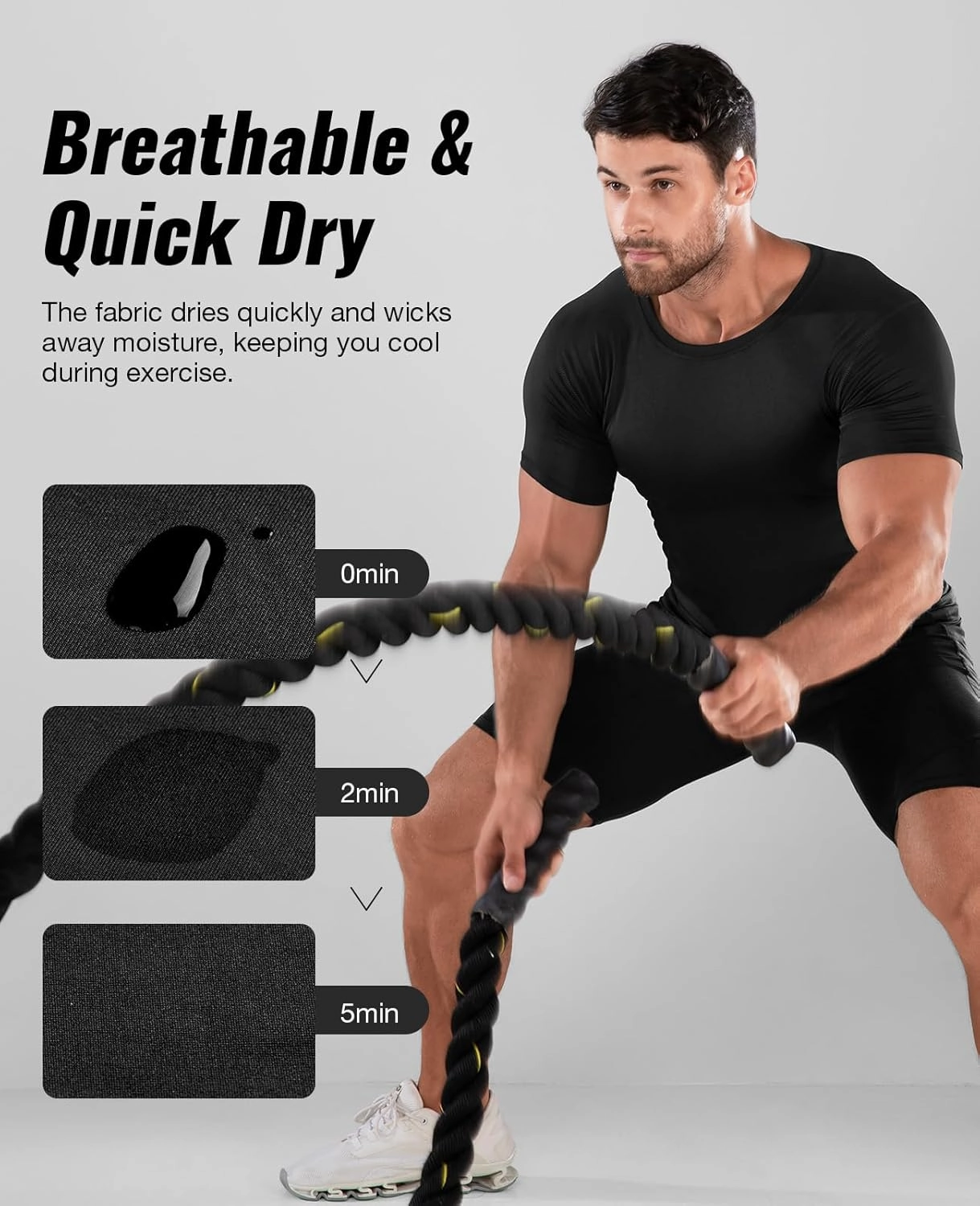 Niksa Men's Compression Shirts 1 or 4 Pack, Workout Gym Shirt Short Sleeve, Moisture Wicking Active Fit Base Layer T-Shirt