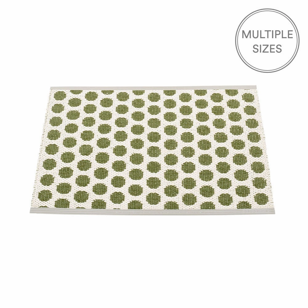 Noa Small Mat - Dark Olive & Vanilla
