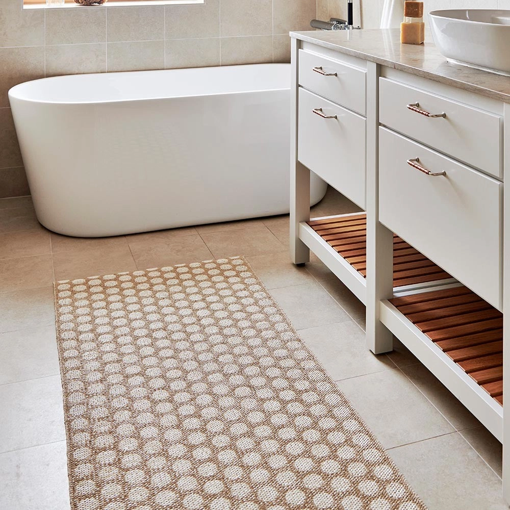 Noa Small Mat - Dark Olive & Vanilla