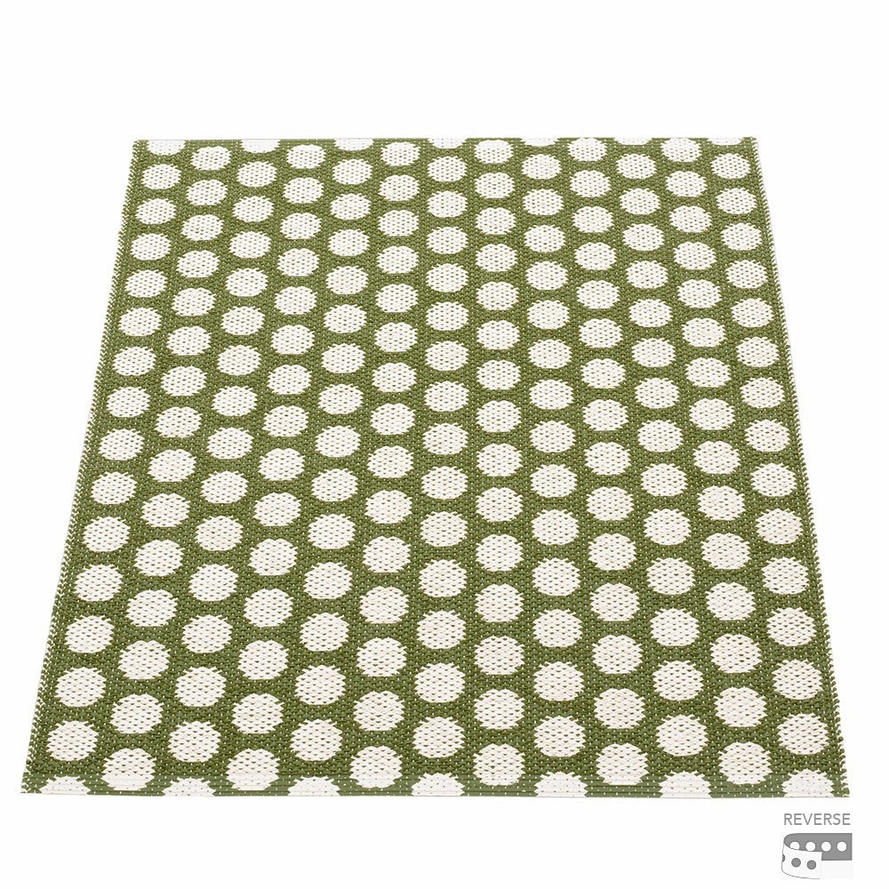 Noa Small Mat - Dark Olive & Vanilla