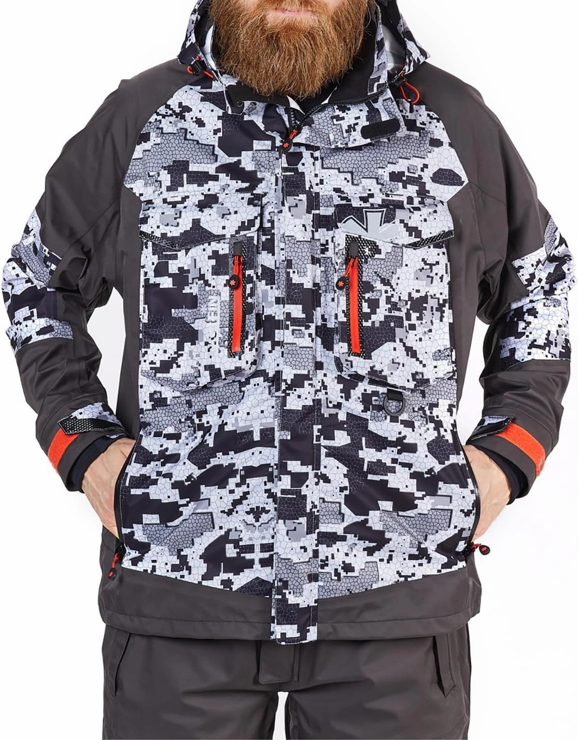 NORFIN Pro Dry 3 Rain Jacket - Waterproof Insulated and Breathable - Wind Resistant - Jacket with Hoodie