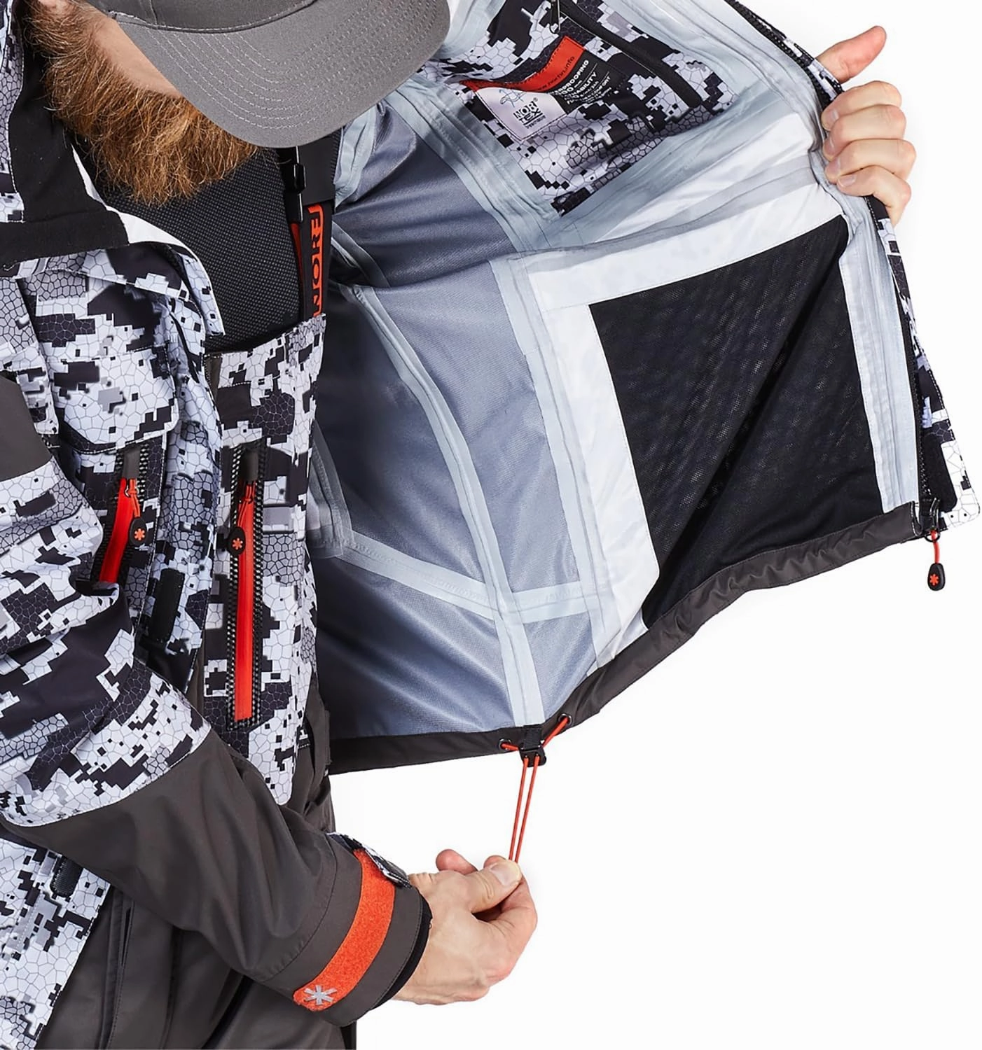 NORFIN Pro Dry 3 Rain Jacket - Waterproof Insulated and Breathable - Wind Resistant - Jacket with Hoodie