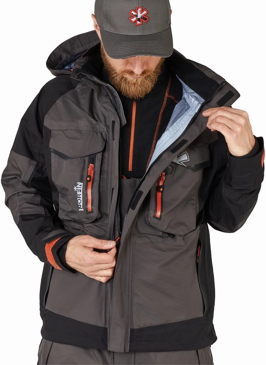 NORFIN Pro Dry 3 Rain Jacket - Waterproof Insulated and Breathable - Wind Resistant - Jacket with Hoodie
