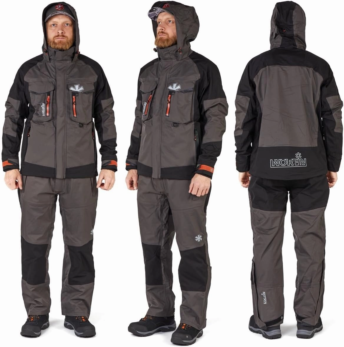 NORFIN Pro Dry 3 Rain Jacket - Waterproof Insulated and Breathable - Wind Resistant - Jacket with Hoodie