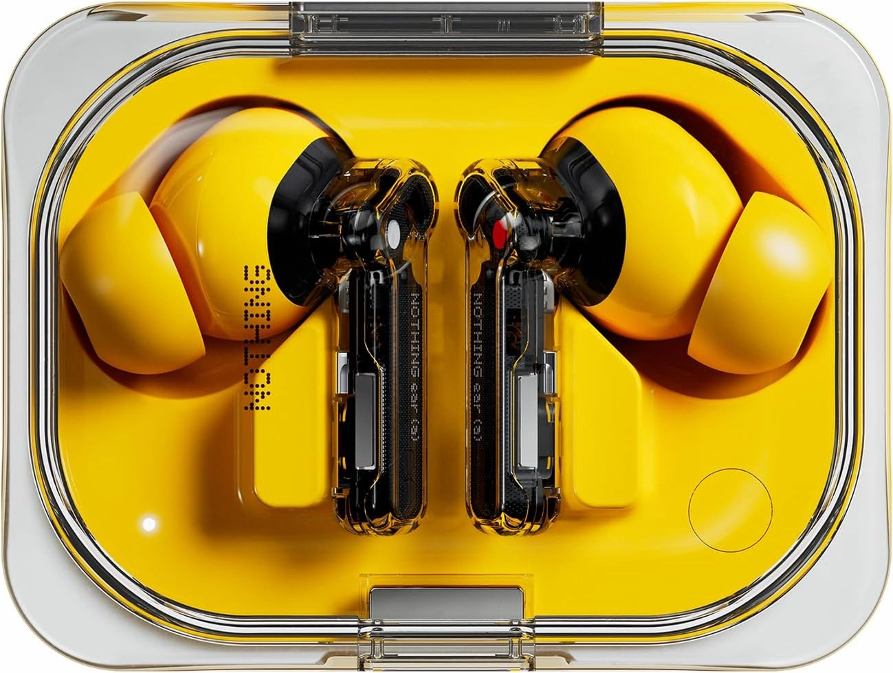Nothing Ear (a) Wireless Earbuds with ChatGPT Integration, 45dB Hybrid Noise Cancelling Earbuds, Hi-Res Audio, Advanced Equaliser, Dual Connect,6 Mics,42.5H Playtime Ear buds Wireless Bluetooth Yellow