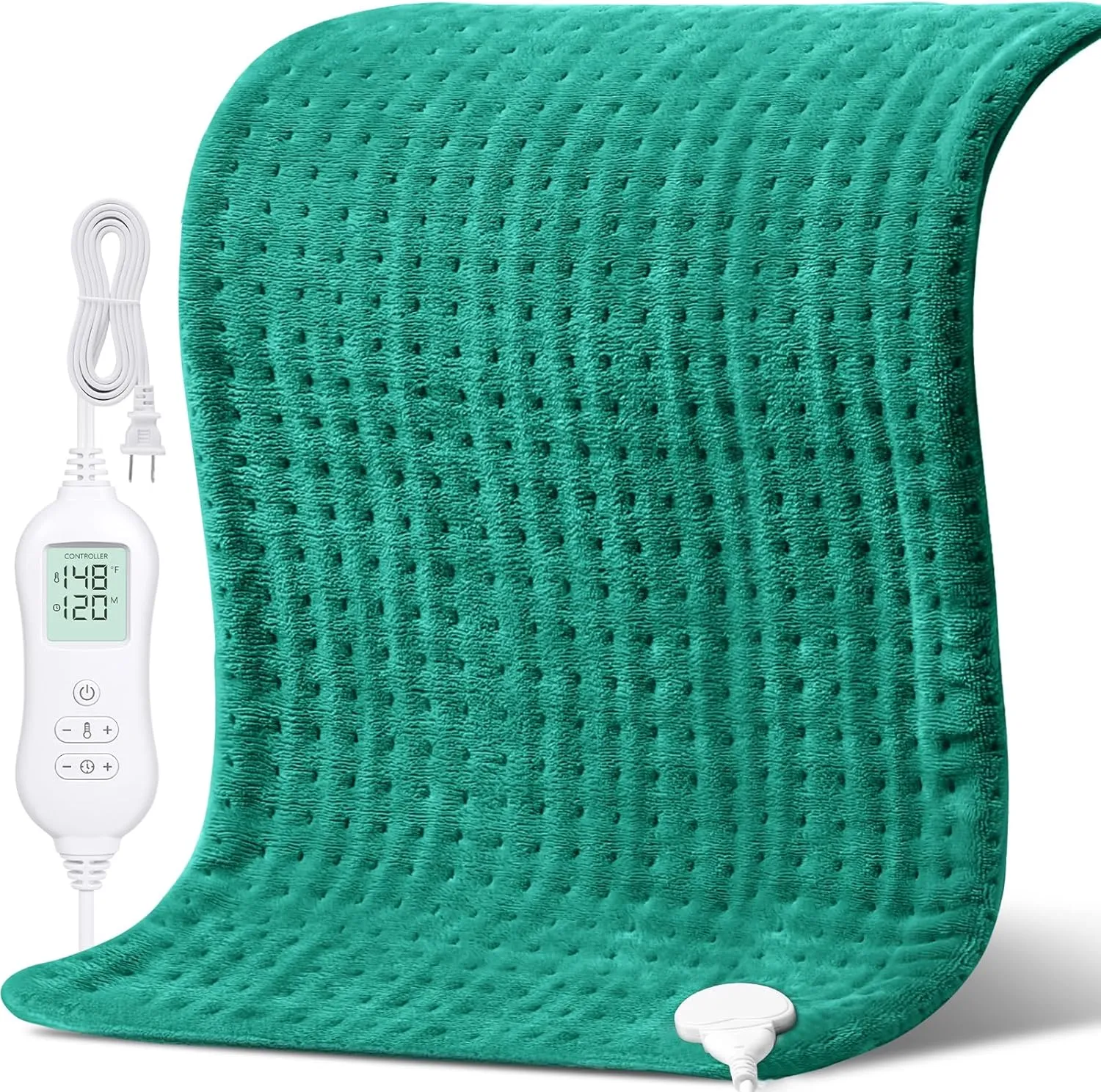 NOWWISH Heating Pad for Back Pain & Cramps Relief, XXL Extra Large Moist Heat Electric Heating Pads with Auto Shut Off, Gifts for Women, 24 "x 32", Green