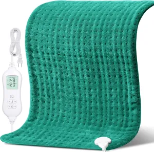 NOWWISH Heating Pad for Back Pain & Cramps Relief, XXL Extra Large Moist Heat Electric Heating Pads with Auto Shut Off, Gifts for Women, 24 "x 32", Green
