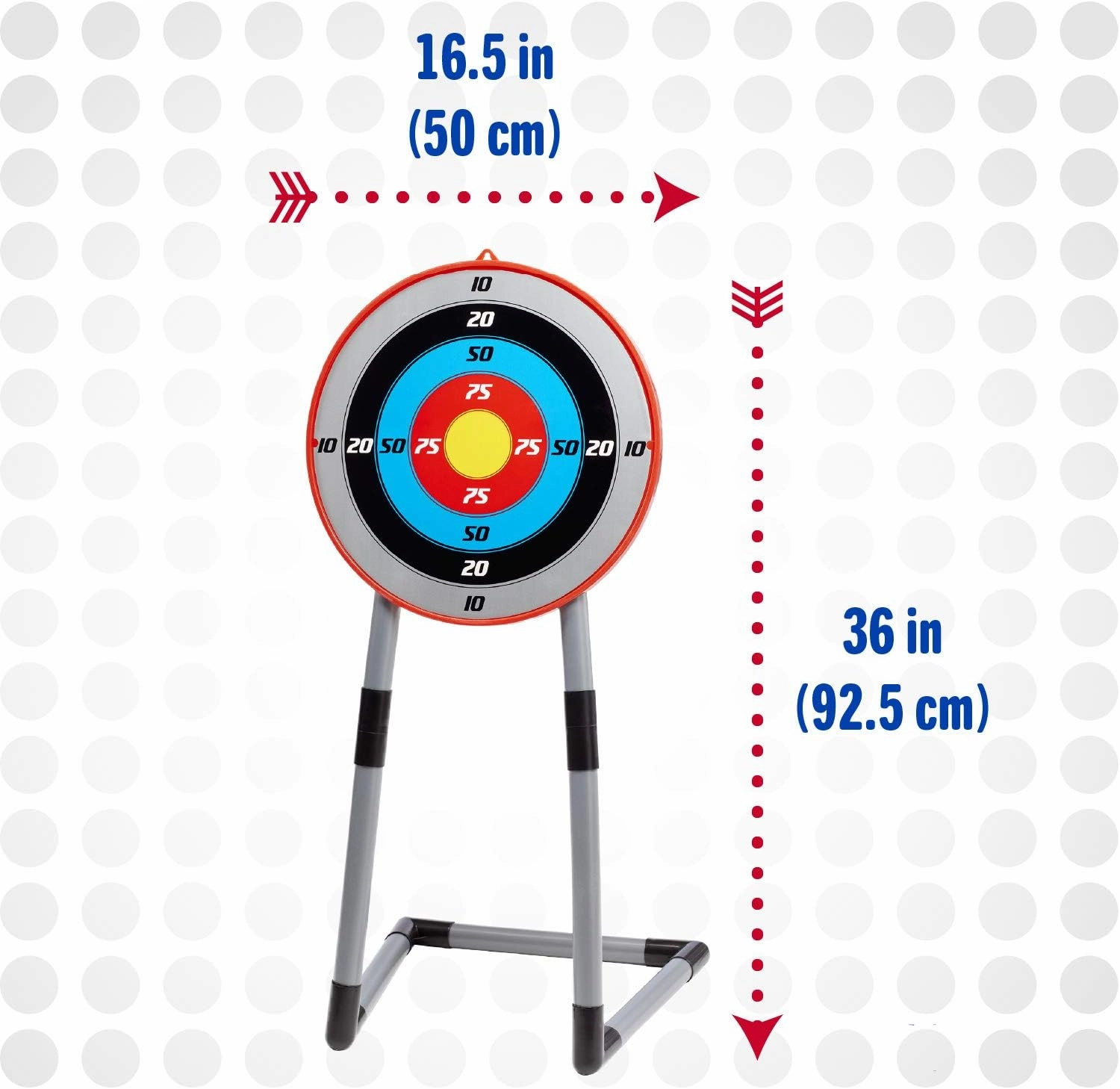 NSG Deluxe Bow and Arrow Set for Kids - Toy Archery Bow with Large Freestanding Target, Suction Cup Arrows, and Quiver