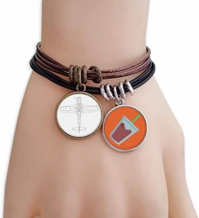 OFFbb-USA Aircraft Line Structure Bracelet Rope Juice Wristband