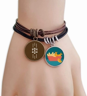 OFFbb-USA Atomic Structural Motion Combination Bracelet Rope Chips Wristband