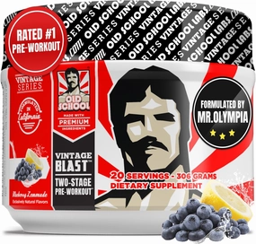 Old School Labs Ultimate 2 Stage Pre Workout for Explosive Energy, Massive Pumps & Laser Focus - Preworkout for Men & Women - Pre Workout Powder with Amino Acids - Natural Ingredients & 250mg Caffeine