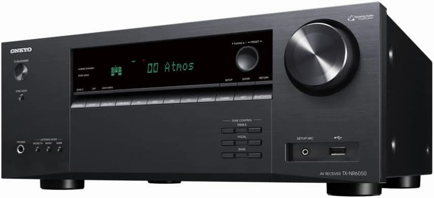 Onkyo TX-NR6050 7.2-Channel Network Home Theater Smart AV Receiver 8K/60, 4K/120Hz