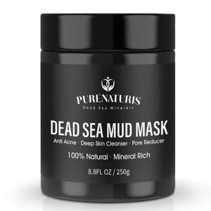 Organic Dead Sea Mud Mask for Face & Body, Premium Spa Quality Pore Minimizer for Acne, Blackheads, Oily Skin -Skin Tightening Formula for Women & Men, Achieves Healthier Complexion 8.8 oz